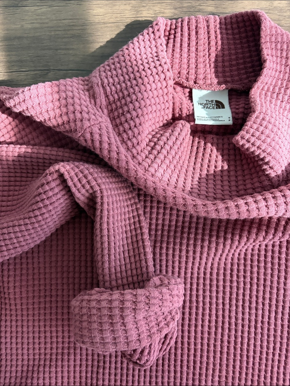 The North Face Women's Mauve Waffle Turtleneck Sweater